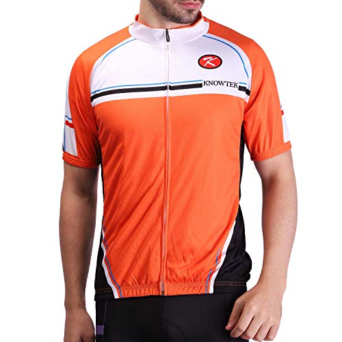 Knowtek Men's Cycling Jersey Short Sleeve Bicycle Shirt Quick Dry Breathable Biking Shirt Bike Clothing