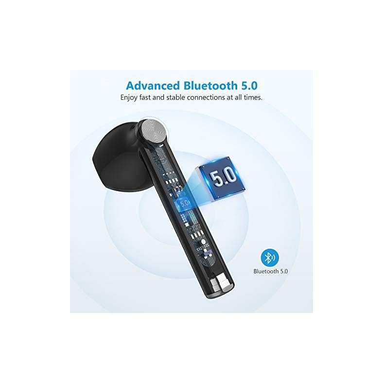 Wireless Earbuds, HSPRO Bluetooth 5.0 Earbuds Touch Control in-Ear True