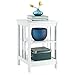 Convenience Concepts Mission End Table with Shelves, White