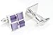Digabi Square Purple Glazing Cufflinks with Box