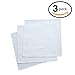 Bandanas for Women Organic Ladies Handkerchiefs for Women Soft Cotton (White Percale, Large (14in x 14in), Pk 3