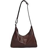 Hobo Bags for Women Vegan Leather Shoulder Purses for Women Slouchy Crossbody Tote Handbags with Adjustable Starp