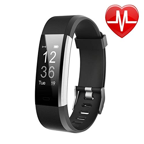 Letsfit Fitness Tracker HR, Activity Tracker Watch with Heart Rate Monitor, IP67 Standard Smart Bracelet with Calorie Counter Pedometer Watch for Android and iOS
