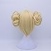 Xingwang Queen Women Gilrs' Lonita Party Wigs Anime Yellow Blonde Cosplay Wig with Bun free Cap