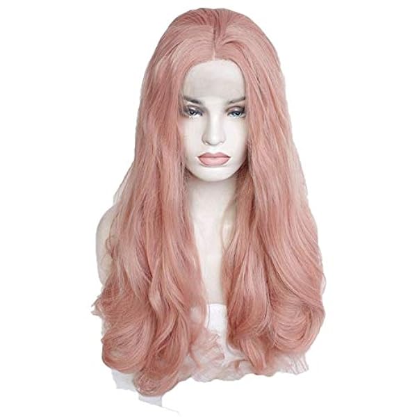 Huaat ヨーロッパと女性の煙ピンクウィッグレースの戦いのかつらリリーフの曲率