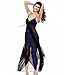 Eternatastic Women's Lace Mesh Leopard Nightgown Long Skirt Blue M Size