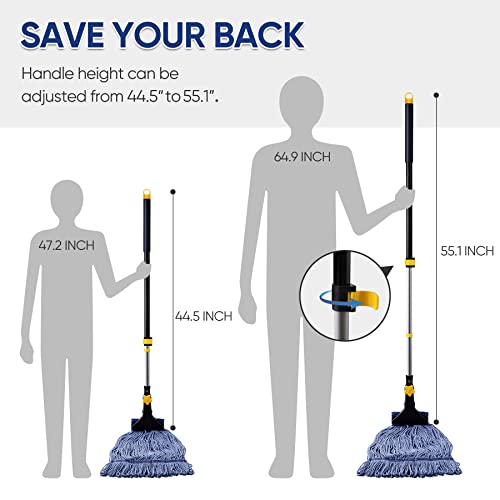 Yocada LoopedEnd String Wet Mop Head Refill Replacement Heavy Duty