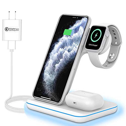 Wireless Charger, 3 in One Charger iPhone Watch and Airpods, Wireless