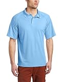 Columbia Men's Terminal Tackle Short Sleeve Polo, Large, White Cap (Blue)