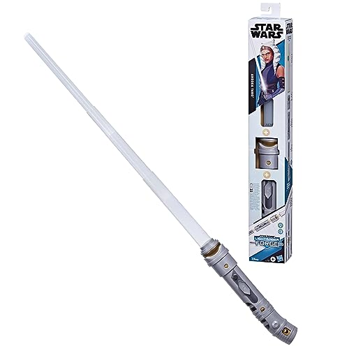 STAR WARS Lightsaber Ahsoka Tano, White Customizable Electronic Lightsaber, Toys for 4