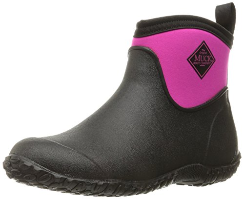 Muck Boot Women's Muckster 2 Ankle Snow, Black/Hot Pink, 9 M US