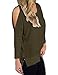 Allegrace Womens Sexy Off Shoulder Long Sleeve T Shirts Fashion Tops Army Green M