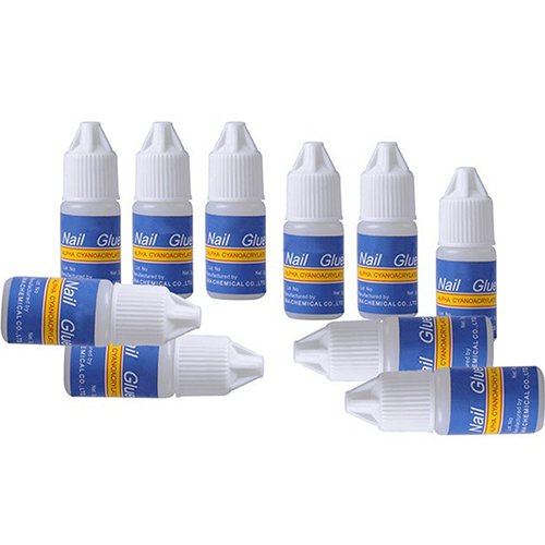 Buyanputra 10pcs Nails Decoration Tools Nail Glue Use for Rhinestones Nail Stickers False Tips,3g - Thumbnail 2