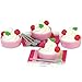 18 Inch Doll Play Food 12 Pc. Yogurt Cup Set, 4 Food Cups, 4 Ice Cream Spoons & 4 Napkins Perfect for American Girl Doll Food & More! Yogurt Cup Set