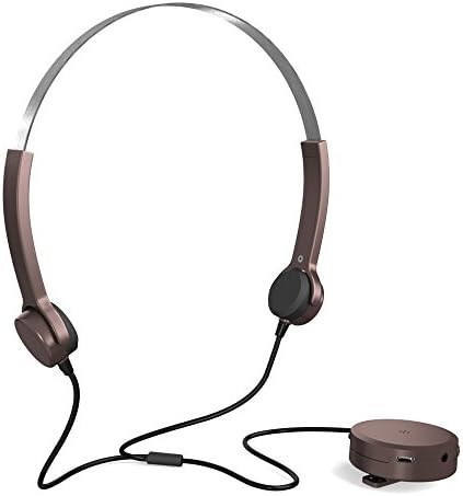 Hearing Aids Headphones 801 Bone Conduction Headset Deaf Aid Best Gift for Hearing Difficulties (Brown)