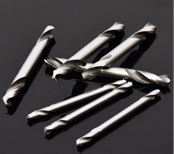 Generic 10PCS/SET 5.0mm whole CNC grinded HSS double heard twist drill bits for thin SS/steel/mild steel/iron/aluminum/plastic