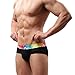 Neartime Men's Underwear, Low Waist Shorts Mens Boxers Under Ppants Soft Briefs (L, Black)