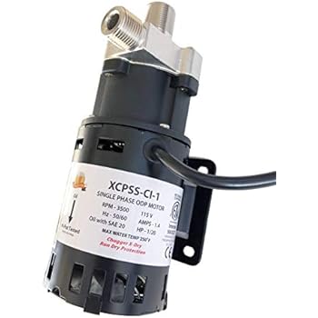 CHUGGER PUMP XCPSS-CI-1 X-DRY with Run Dry Protection, SS 115 Volt Center Home Brewing System Beer Pump, 55