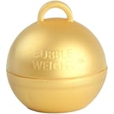Creative Balloons™ Bubble Weight – 35 g Metallic Gold Balloon Weights for Helium Bouquets & Centerpieces – 10‑Pack for Parties, Weddings & Event Décor