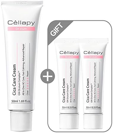 Cellapy Dr Zium Cica Care Cream 2.69 fl. oz. for acne, trouble, and irritation relief | All in one Acne Care, Fast Calming, Advanced Repair | Tested Comodogenic, Tested Hypoallergenic