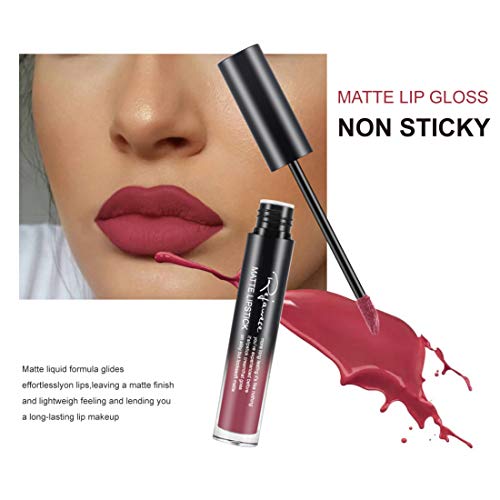 Lip Gloss by Rejawece - Waterproof Long Lasting Matte Lip Gloss Liquid Lipstick Beauty Makeup Cosmetics Lip Stick - Single Color 2#