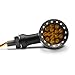 Senkauto Motorcycle Bullet LED turn Signal Light Blinker (Yellow Light, Black)