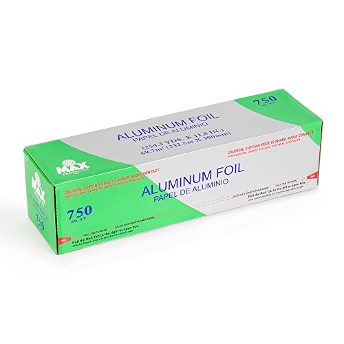 Aluminum Foil Silver Paper Wrap 750 Square Foot Roll 11.8"x750'