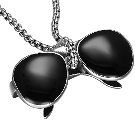 Black Sunglasses Hip-hop Trend Sainless Steel Pendant Punk Necklace