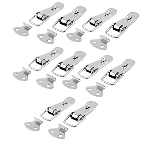 Uxcell a14042900ux0626 Hardware Toolbox Drawer Stainless Steel Toggle Latch 10 Set (Pack of 10)