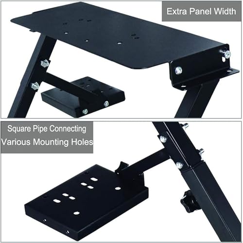 Sim Racing Wheel Stand, Adjustable Steering Simulator Gaming Cockpit, Compatible with Logitech G25,G27,G29,G920, Black 58 * 48 * 80CM