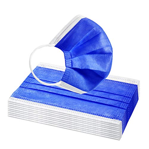 Royal Blue Face Masks 50pcs Disposable Mask Breathable 3 Layer Dust