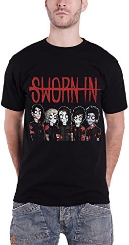T Shirt Zombie Graphic Band Shot Logo Official Mens Black