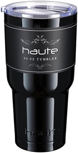 Haute 30 oz Stainless Steel Tumbler- Powder Coated (Black with Classic Lid)