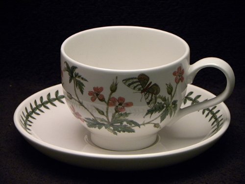 Portmeirion Botanic Garden Breakfast Cup & Saucer Traditional Herb Robert
