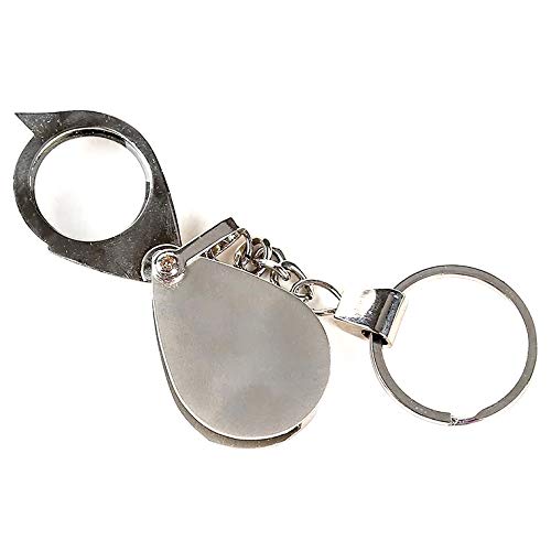 YARADECRO Metal Optical Glass Loupe Magnifying Tool Pocket Folding Reading Magnifier 15X Magnification