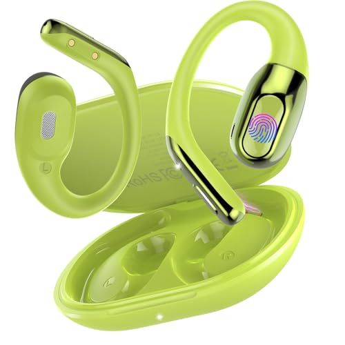 3 in 1 Open Ear KI Übersetzer Kopfhörer, 165 Sprachen & 8 Modi Grasgrün
