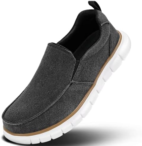 Amazon.com | Mens Slip On Canvas Casual Loafer Lightweight 