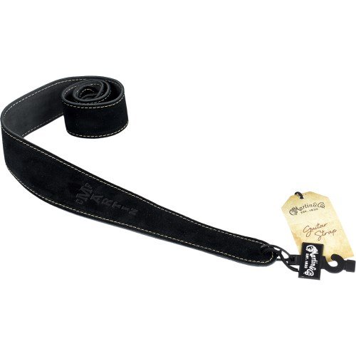 Martin Genuine Suede Strap - Black 2.5 inch Suede Guitar Strap