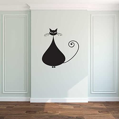 Fat Cat Wall Decal Sticker WB057 Handmade Products
