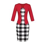 Caracilia Women Wear to Work Business Party Bodycon One-Piece Dress Asian 3XL 12