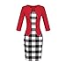 Caracilia Women Wear to Work Business Party Bodycon One-Piece Dress Asian 3XL 12