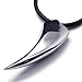 KONOV Unique Stainless Steel Spear Wolf Tooth Pendant Mens Necklace Chain