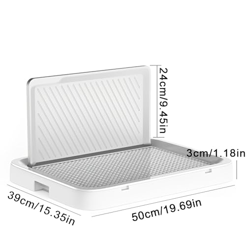 Beauenty Pee Pad Holder for Dogs, 19.69"X15.35" Dog Potty Tray with Raised Edge, Indoor Dog Litter Box for Small to Large Pets, Eco-Friendly & Easy to Clean