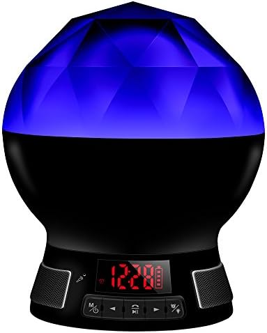 DAVO LIN Night Light with Bluetooth Speaker Portable Wireless Bluetooth Speaker Touch Control Color LED Bedside Table Lamp bathroom soft light help you fall asleep faster Outdoor Speaker Light (White)