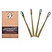 Natural Organic Eco Friendly Bamboo Toothbrush Kids Soft Nylon Bristles, BPA Free, Promote Responsible Dental Care (4- Pack)