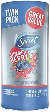 Secret Scent Expressions So Very Summerberry Clear Gel Antiperspirant/Deodorant, 160ml (Pack of 2), So Very Summerberry, 150ml