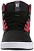 DC Men's Frequency High Skate Shoe, Black/Grey/Red, 7.5 D US