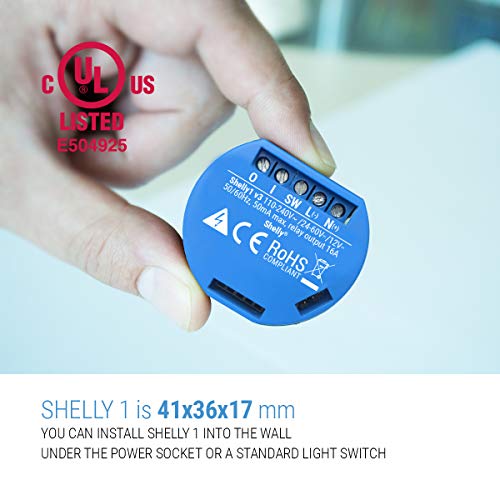 SHELLY 1 One Relay Switch Wireless WiFi Home Automation iOS Android Application 2 Pack UL