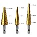 Knoweasy Step Drill Bit Set - 3PCS High-Speed Steel Drill Kit for Metal, Aluminum, and Wood Hole Drilling