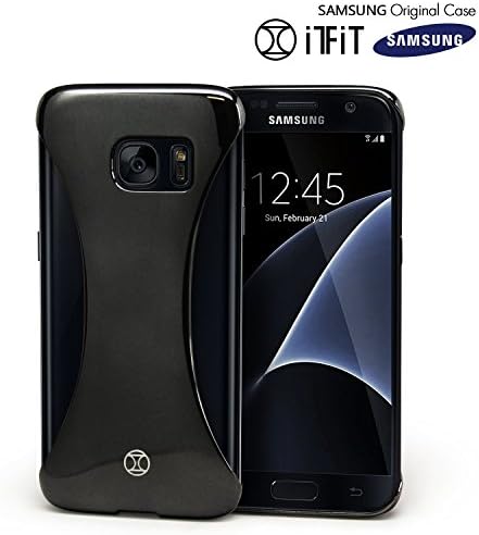 Galaxy S7 Edge Case, Original Samsung [SexyBack] Slim [Form Fitting] Back Cover [Precision Fit] [Extra Wide Earphone Jack] Case for Samsung Galaxy S7 Edge - Black
